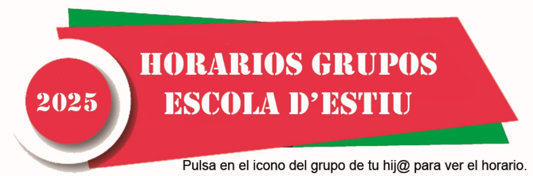 HORARIOS GRUPOS ESCOLA